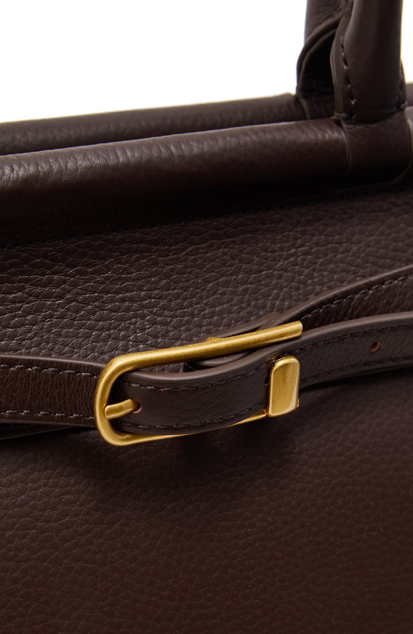 Ember Leather Structured Work Tote, Alternate, color, CHOCOLATE