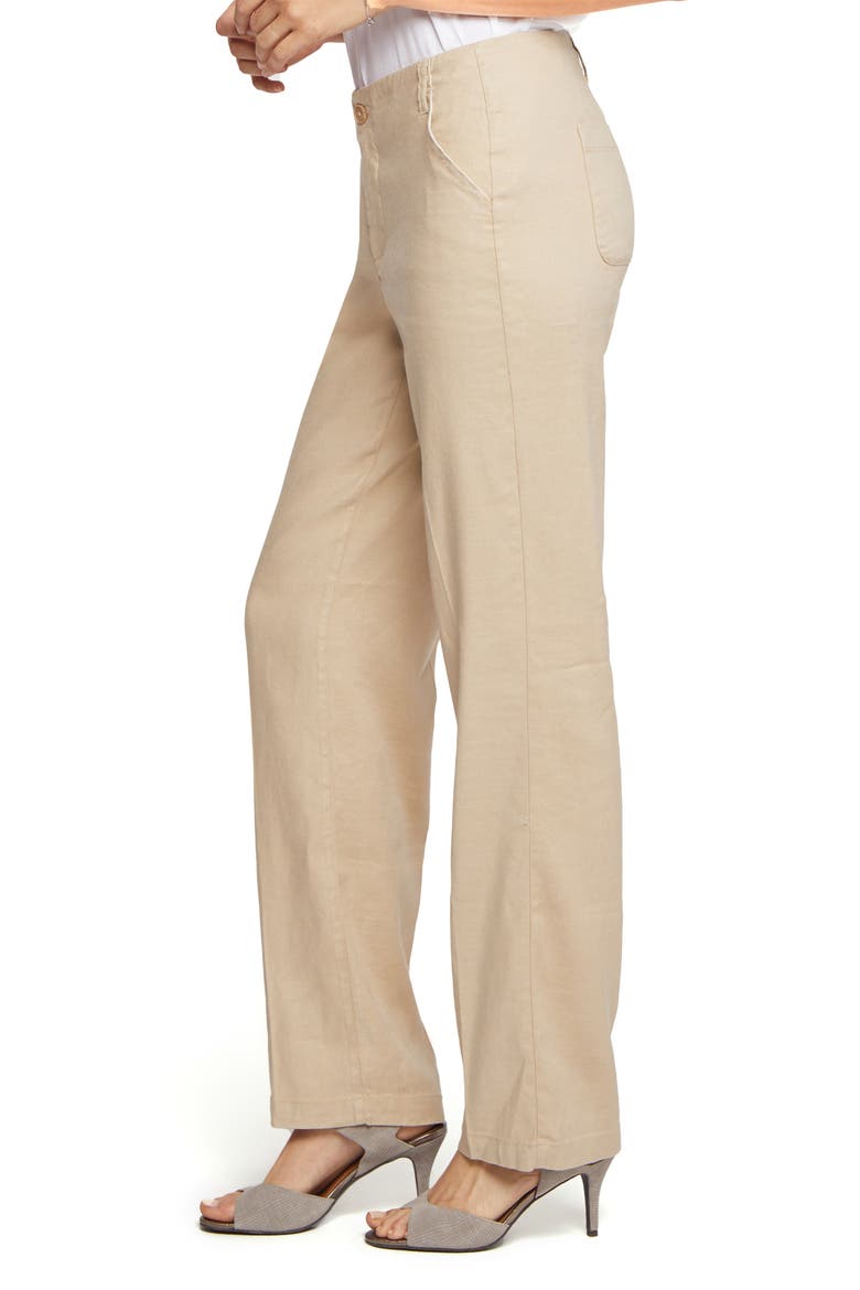 Marilyn Linen Blend Trousers, Alternate, color, FEATHER