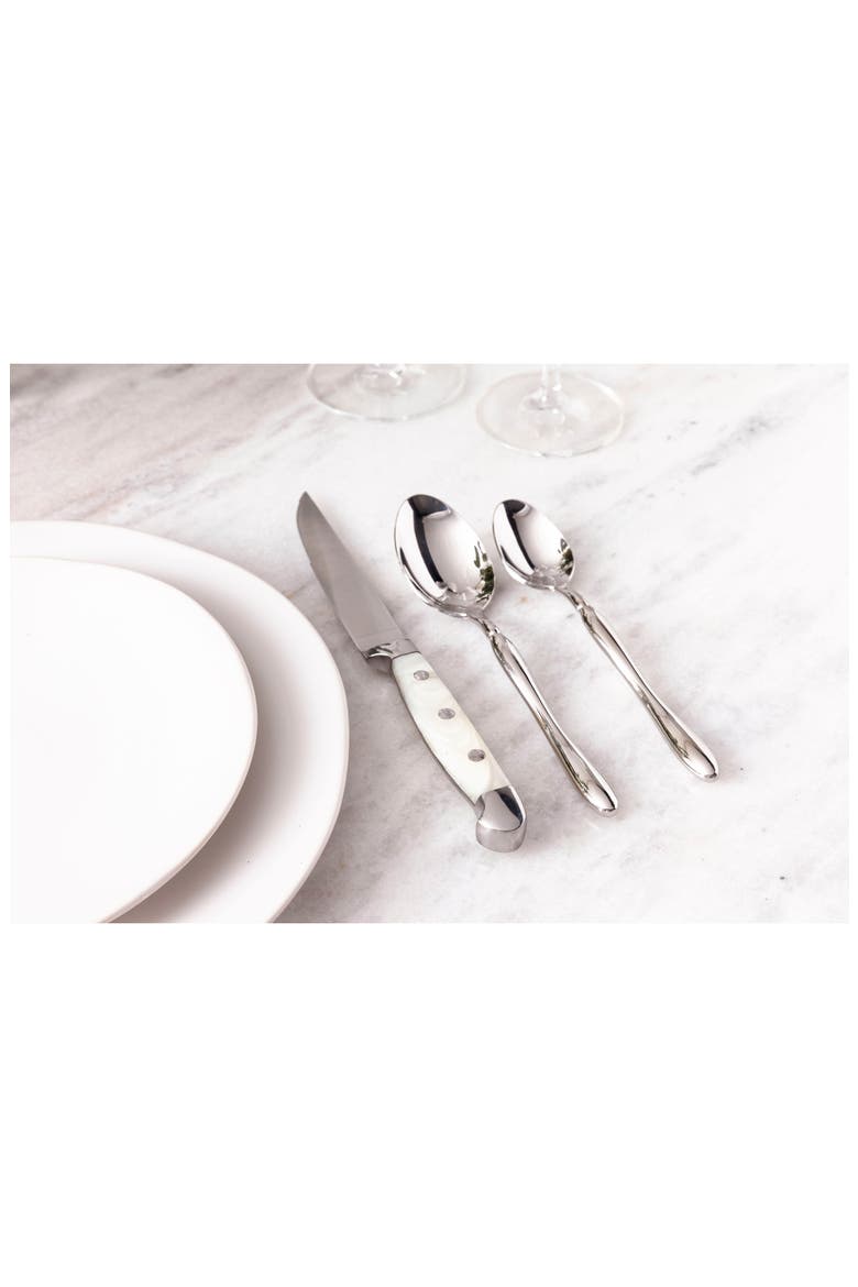 Pearl Grey Acrylic Handle 6-Piece Steak Knife Set, Alternate, color, GREY