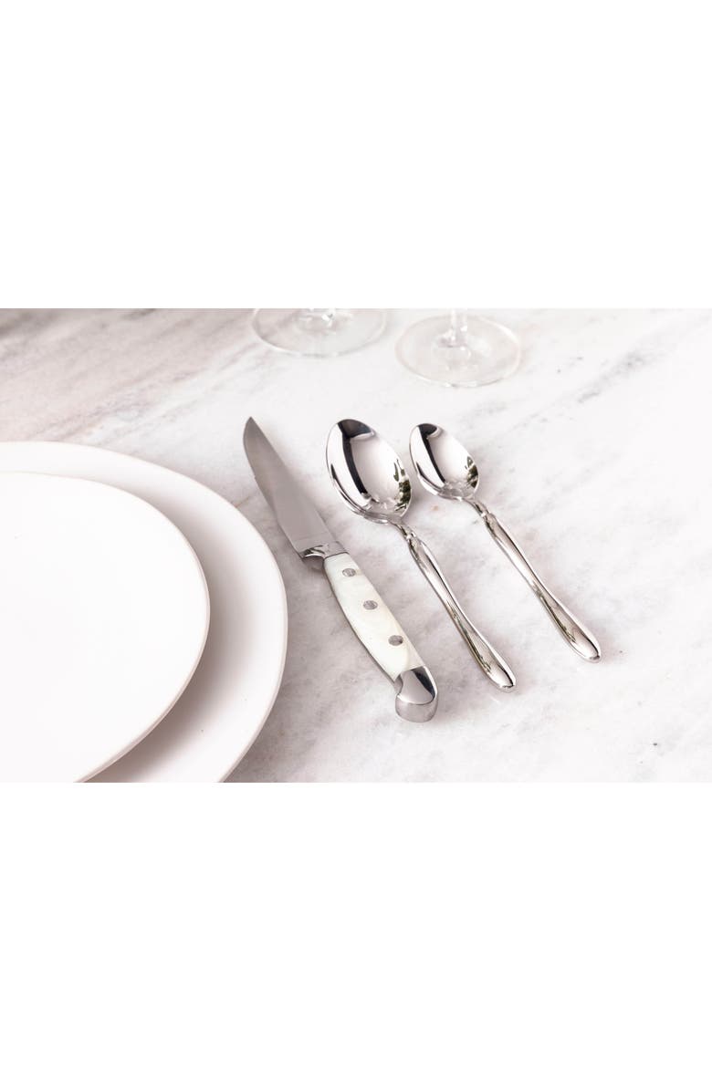 Fortessa Pearl Grey Acrylic Handle 6-Piece Steak Knife Set, Alternate, color,