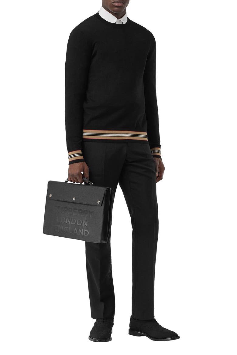 Barner Crewneck Sweater, Alternate, color, BLACK