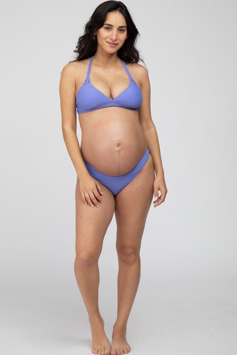 Strappy Two-Piece Bikini Set, Alternate, color, Periwinkle