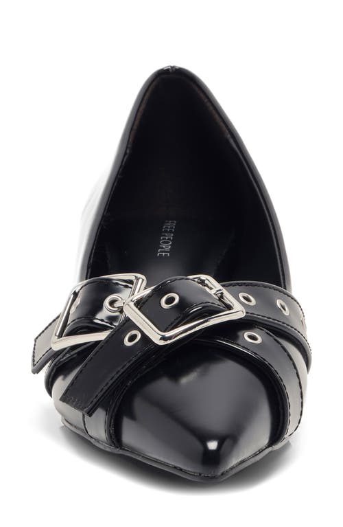 Free People So '90s Pointed Toe Kitten Heel Pump In Black