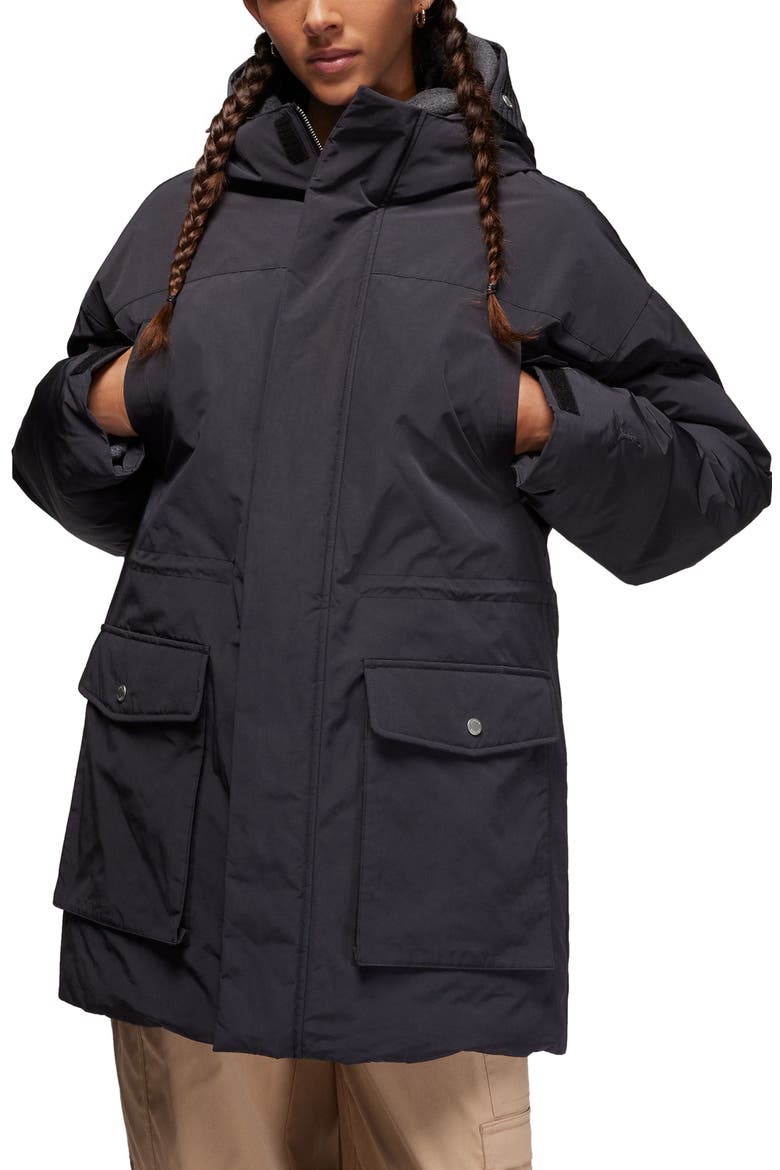 Storm-FIT Water Resistant Hooded Down Parka, Main, color, BLACK