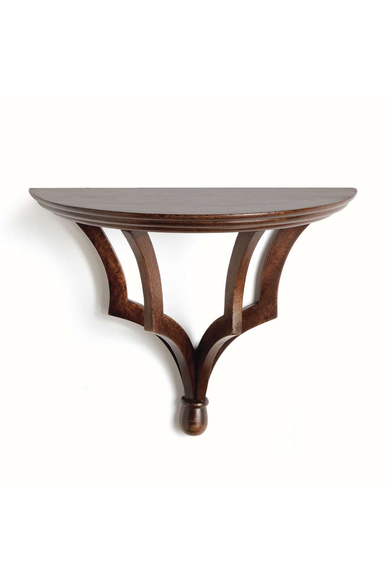 Bennett Antique White Floating Wall Shelf, Main, color, Brown
