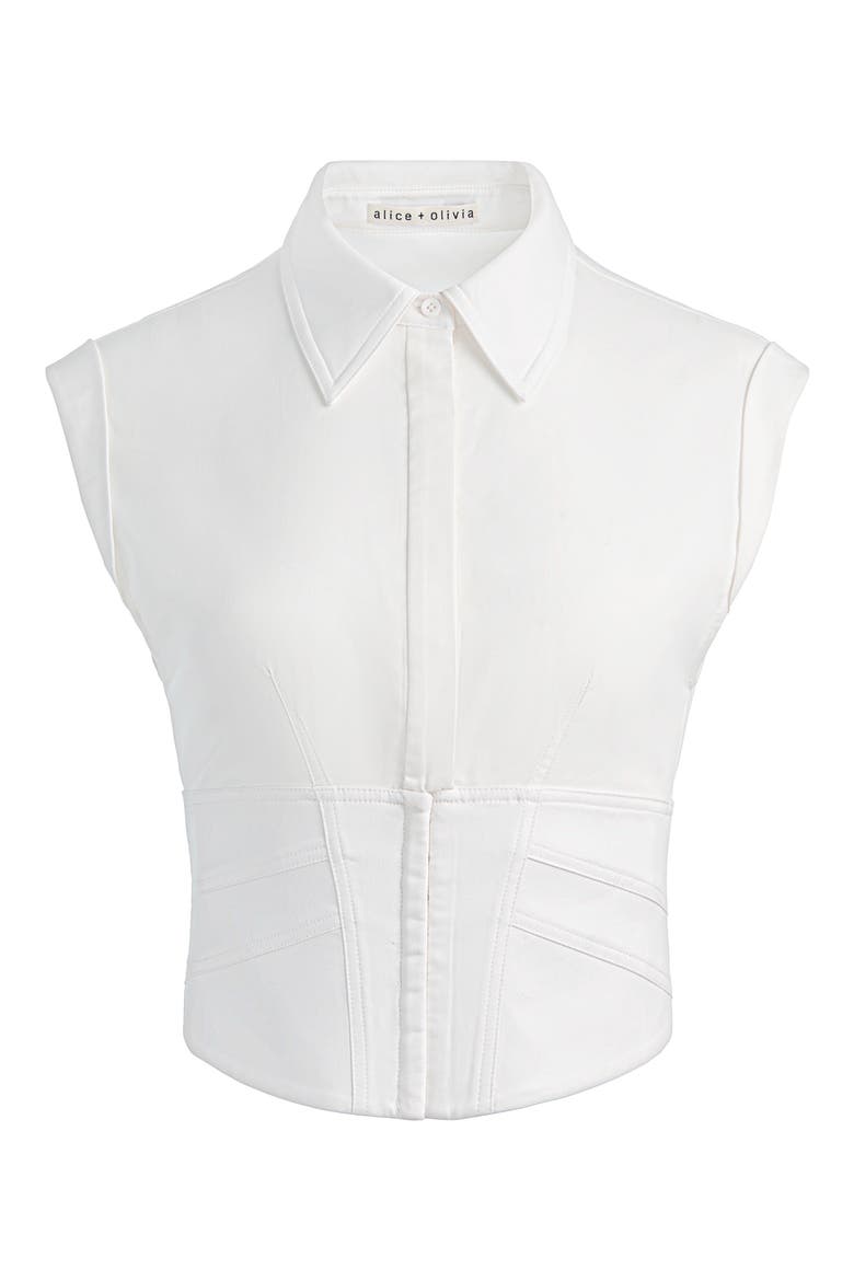 Kim Paneled Corset Top, Alternate, color, OFF WHITE