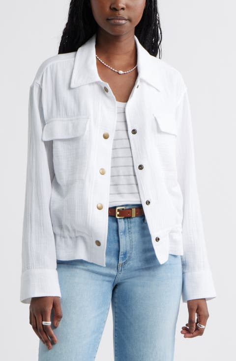 Cotton Gauze Utility Jacket