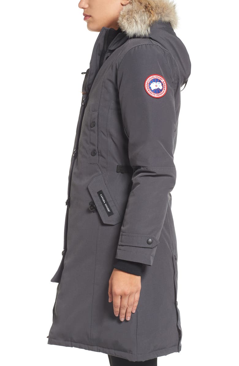 Canada Goose Kensington Slim Fit Down Parka with Genuine Coyote Fur Trim, Alternate, color,