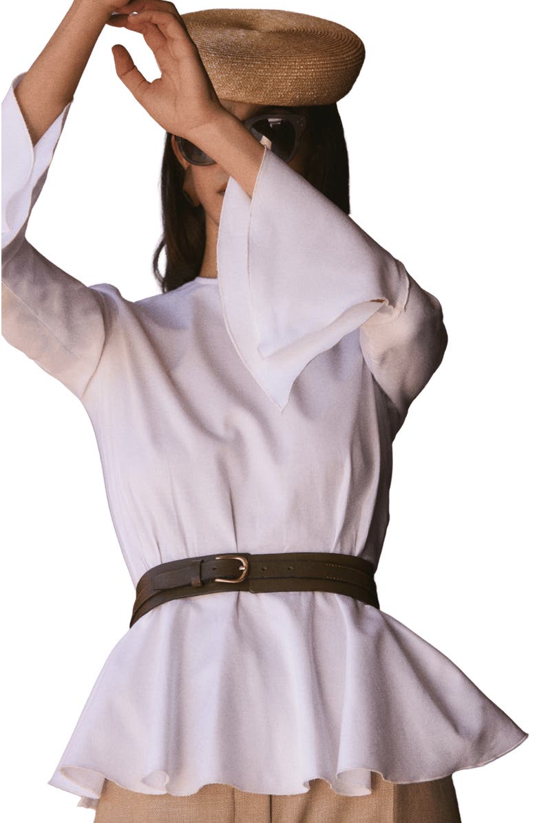 The IQ Collection Pia White Shirt, Alternate, color, White