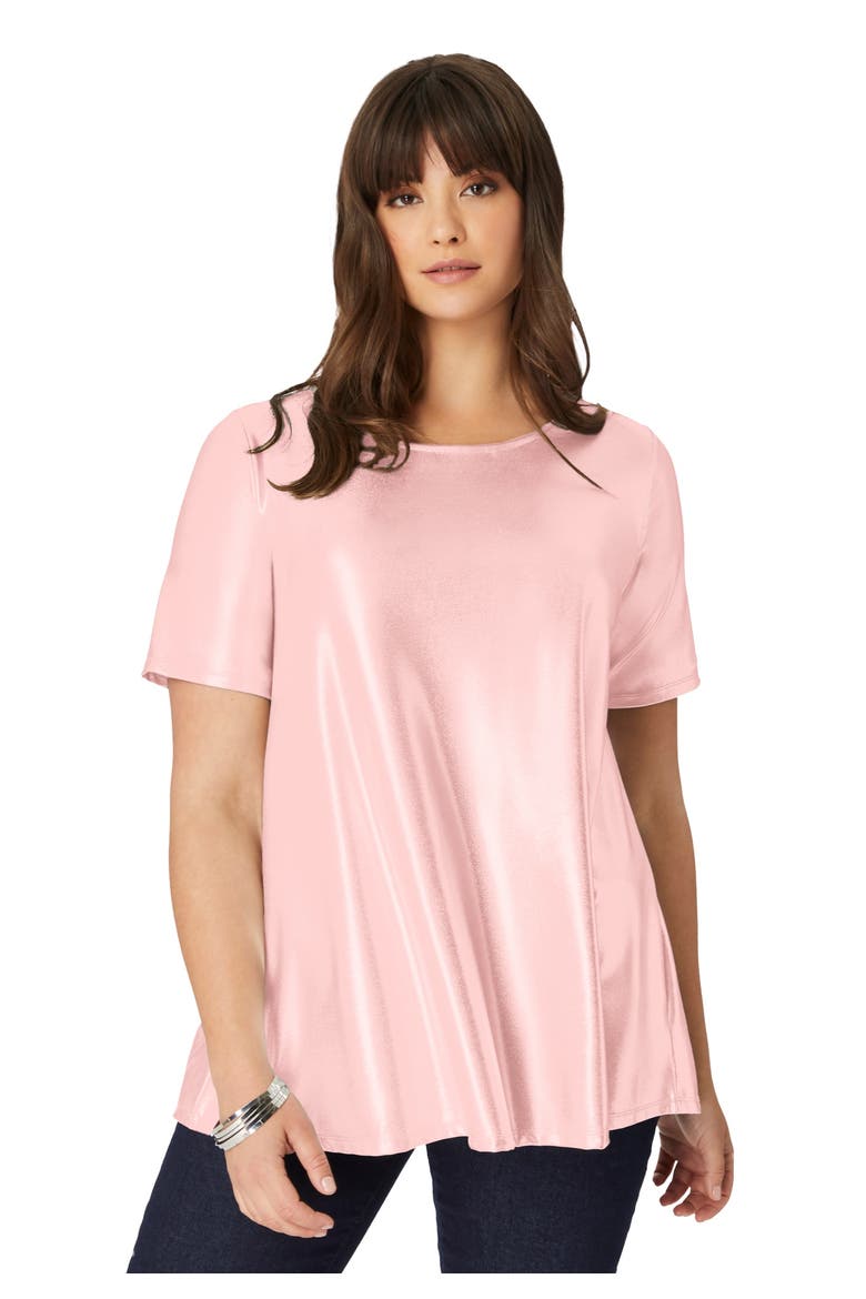 Metallic Swing Tee, Main, color, SOFT BLUSH