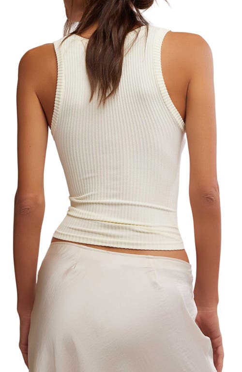 Free People Clean Slate Seamless Tank In Ecru