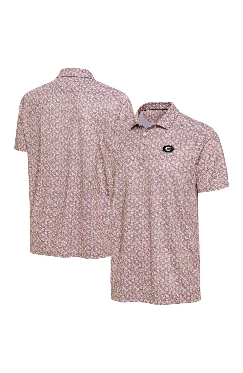 ANTIGUA Men's Antigua Pink Georgia Bulldogs Desert Dry Dogwood Polo, Main, color, Pink