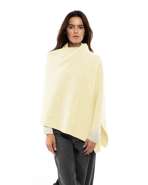 Double-Knit Pure Cashmere Cape Wrap