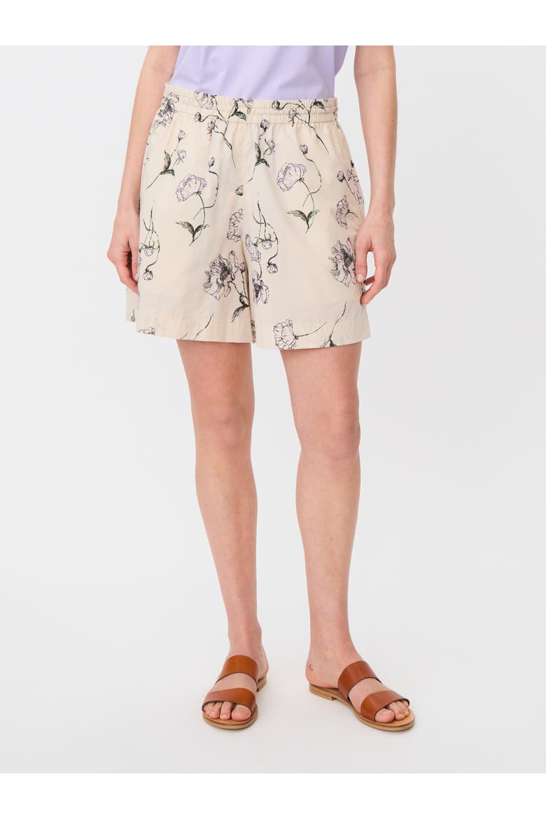 Mapeyora Crinkle Cotton Floral Shorts, Main, color, Lavender