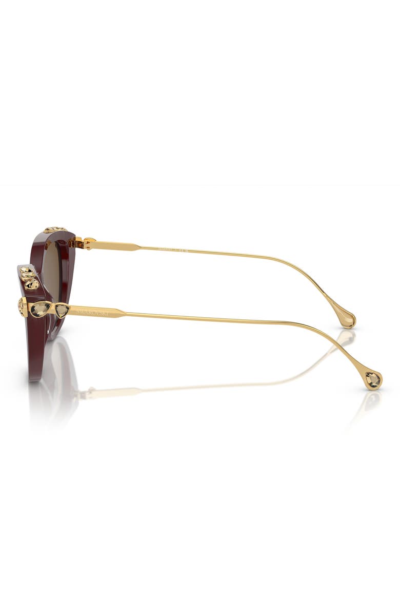 Swarovski 53mm Cat Eye Sunglasses, Alternate, color, Dark Brown