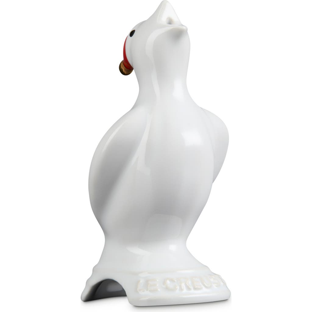 Le Creuset Stoneware Santa Pie Bird In White
