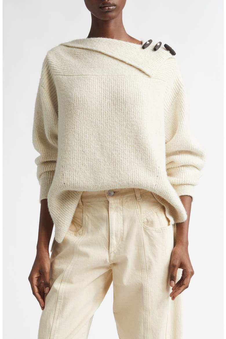 Thais Alpaca Blend Rib Sweater, Main, color, ECRU
