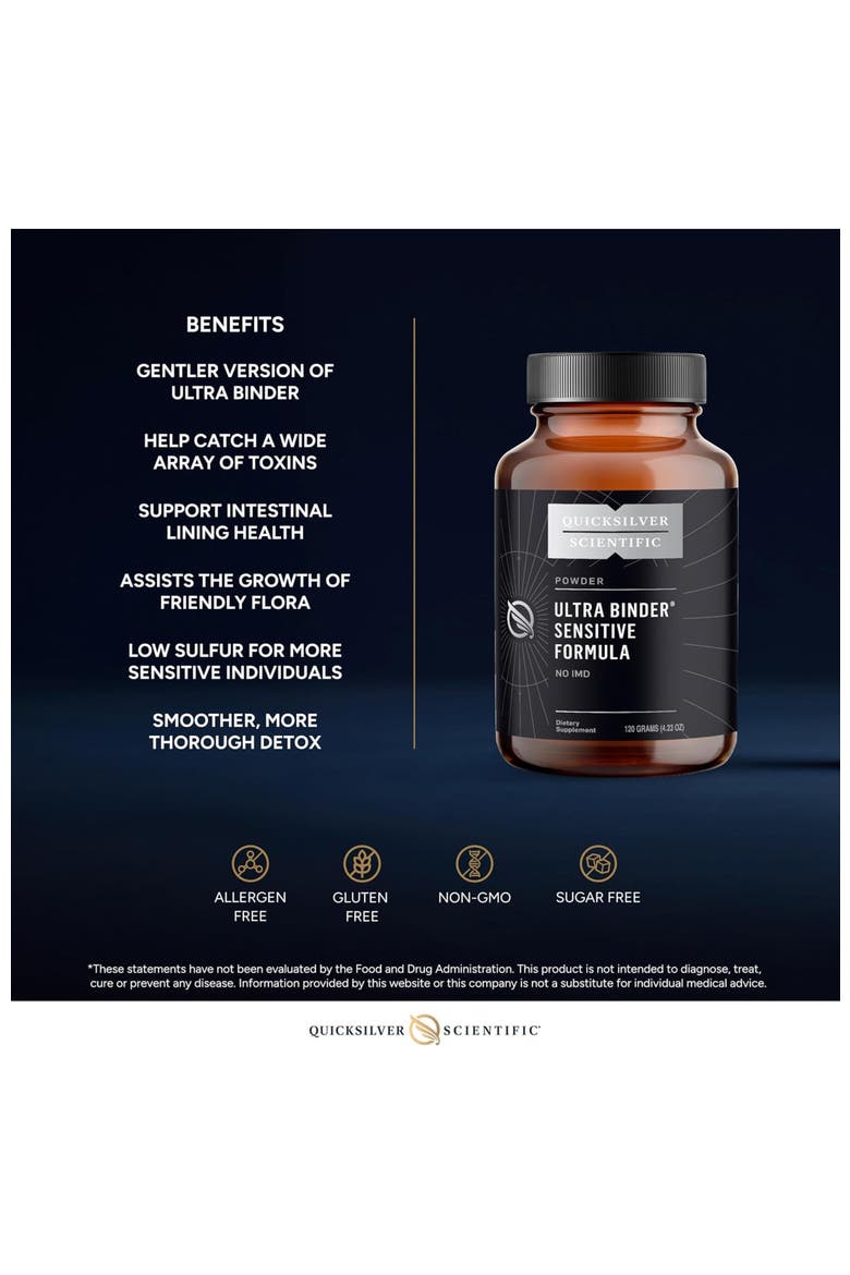 Ultra Binder Sensitive Formula Gentle Gut Detox Powder, Alternate, color, None