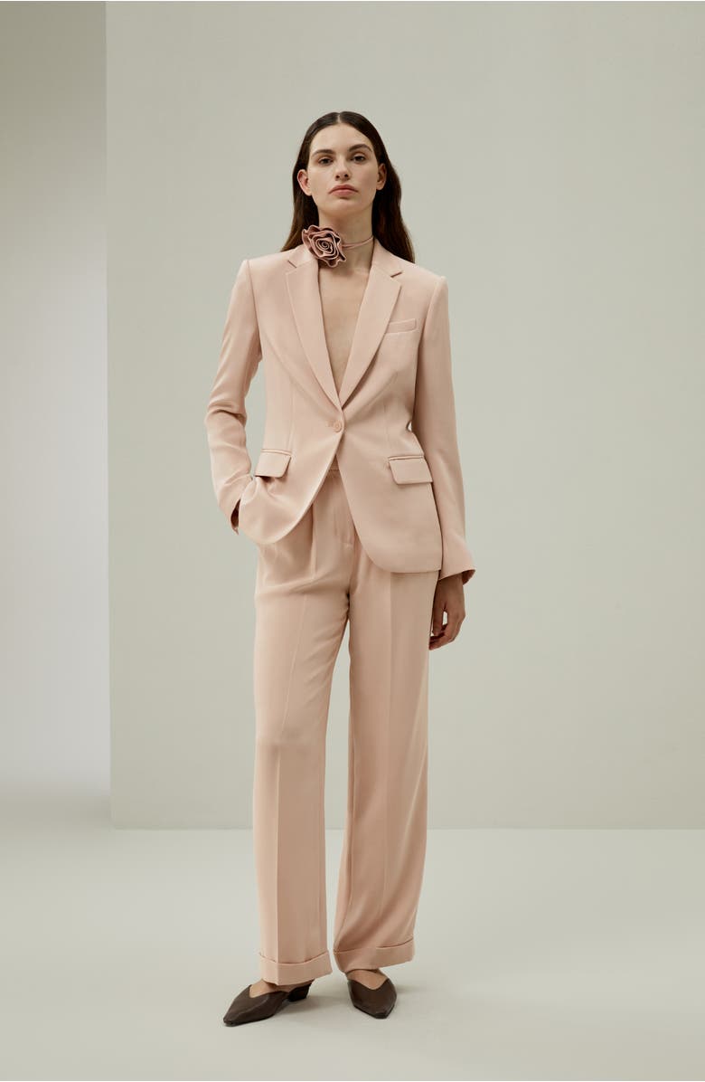 Lilysilk Mahogany Rose Silk Blazer, Alternate, color, Mahogany Rose