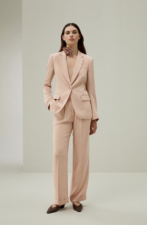 Lilysilk Mahogany Rose Silk Blazer In Mahogany Rose