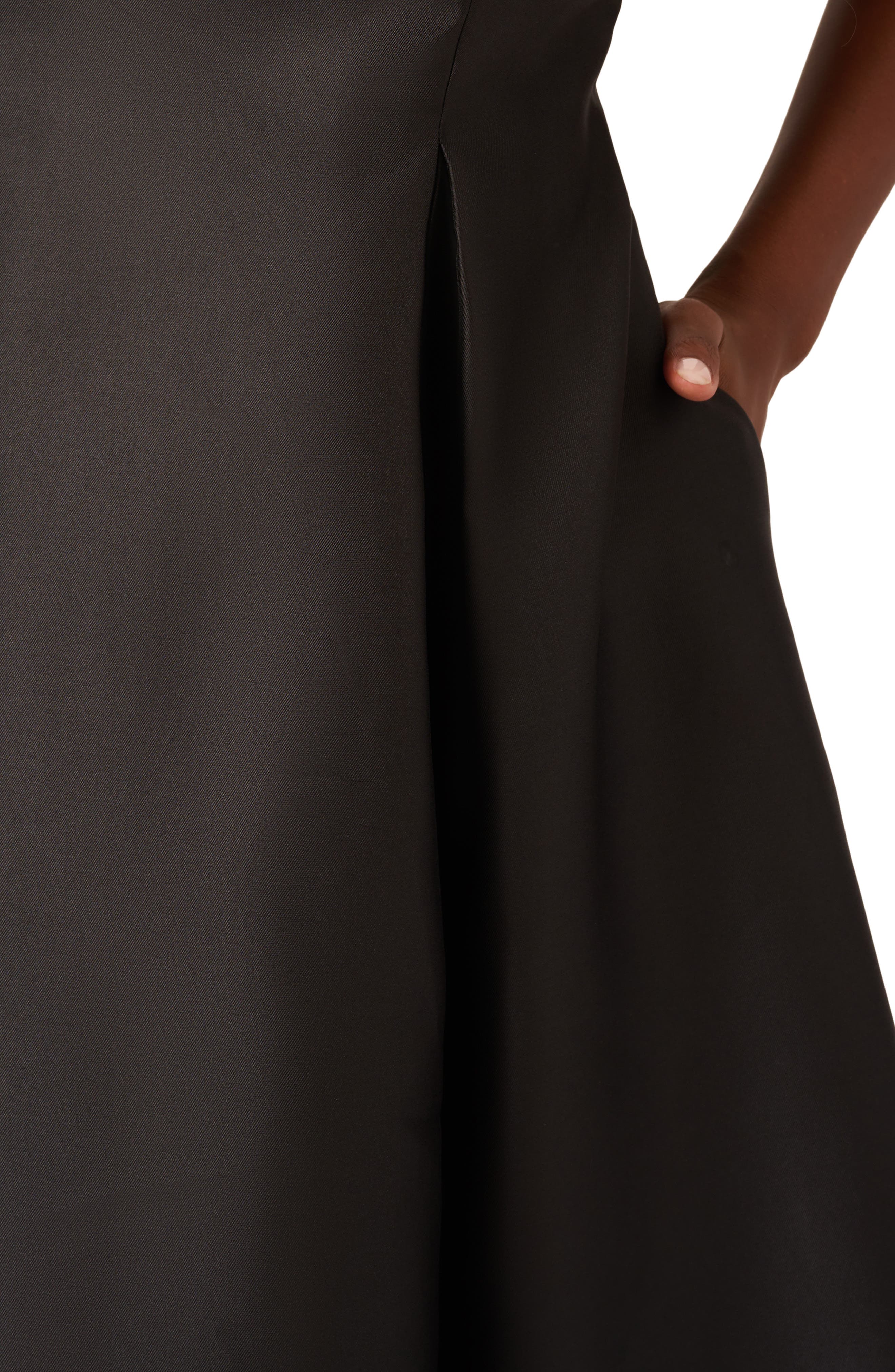 sleeveless mikado fit & flare midi dress Adrianna Papell Sleeveless Mikado Fit And Flare Midi Dress With V-Back