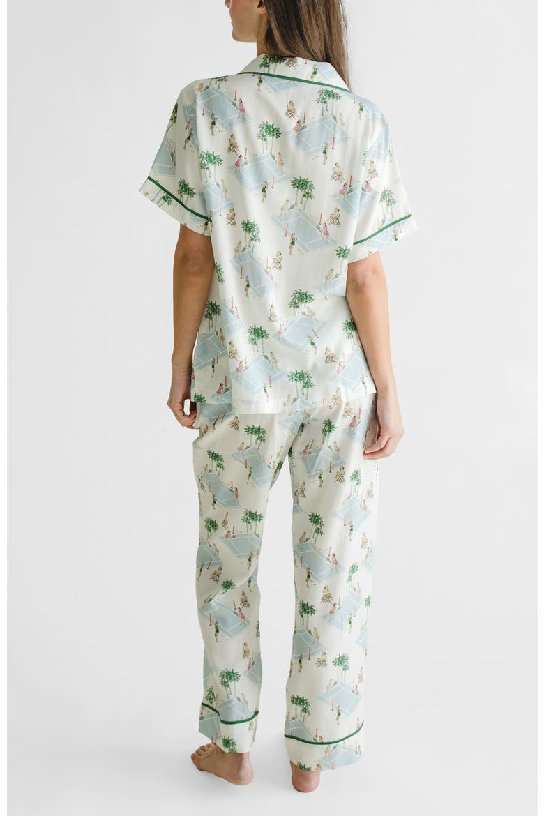 Palm Courts Pajama Pants Set, Alternate, color, Blue