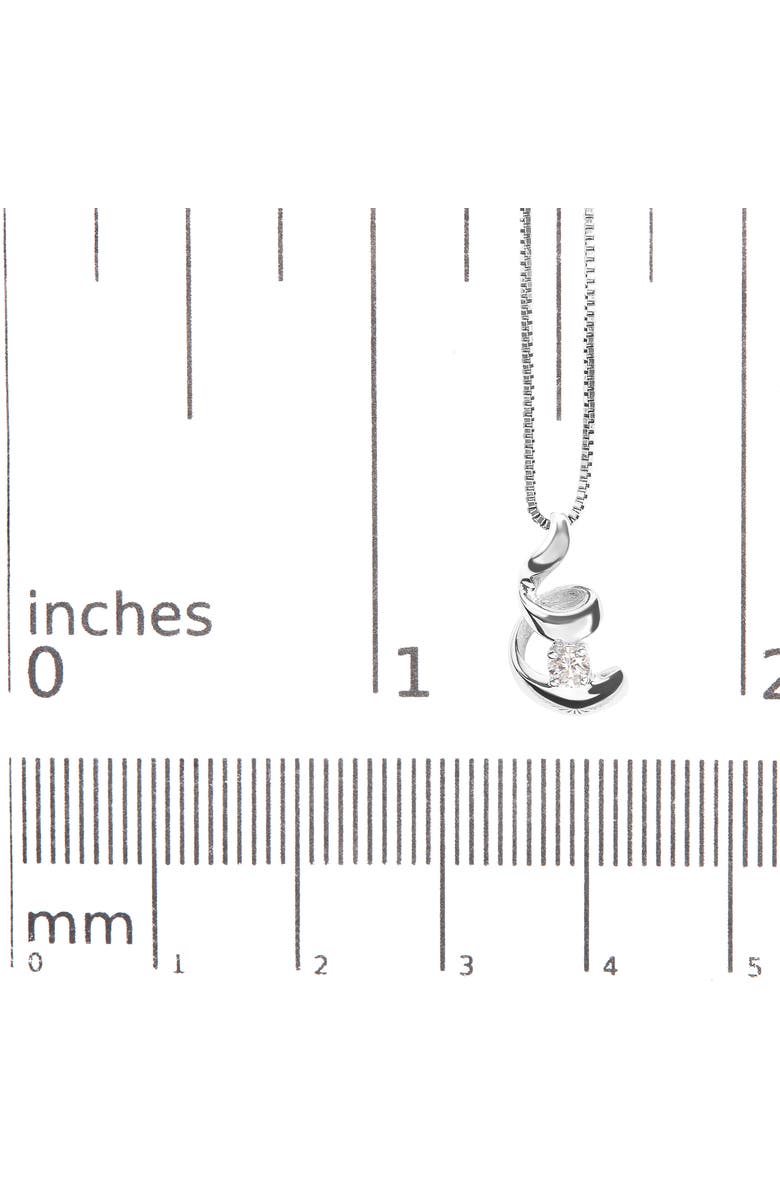 Haus of Brilliance 10K White Gold 1/10 Cttw Diamond Solitaire Spiral 18" Pendant Necklace, Alternate, color, White