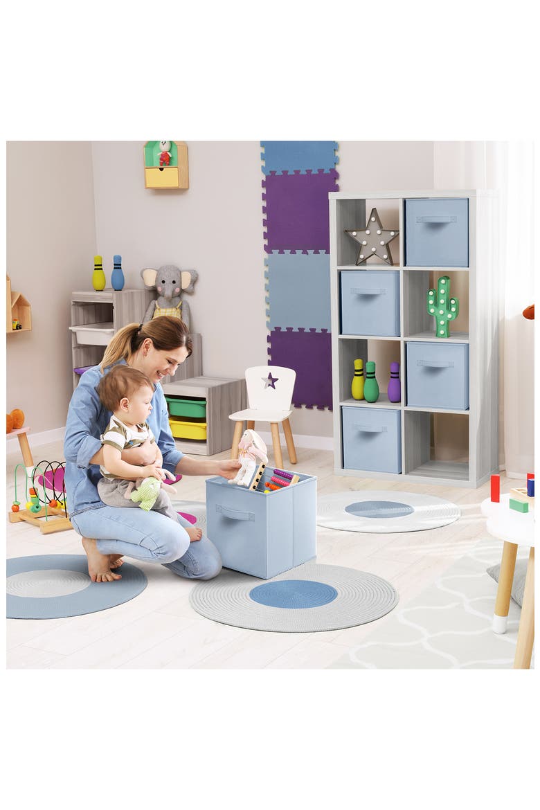 8-Pack Collapsible Storage Cube, Alternate, color, PASTEL BLUE