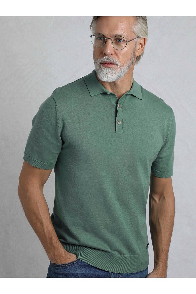 Quentin Short Sleeve Knitted Polo, Main, color, Ivy