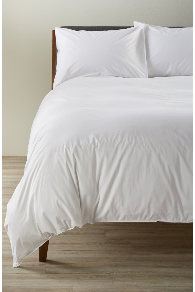 Parker Cotton Duvet Cover & Sham Set, Main, color, WHITE