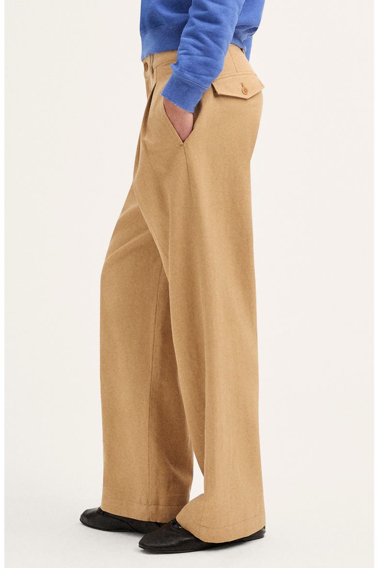 The Everyday Drapey Twill Trouser, Alternate, color, DESERT CAMEL
