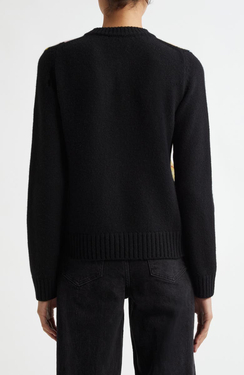 Ganni Harlequin Wool Blend Argyle Cardigan, Alternate, color, 