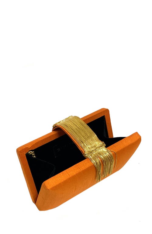 Simitri Electric Fringe Clutch In Brown