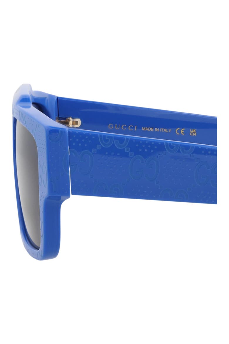 Novelty 56mm Square Sunglasses, Alternate, color, BLUE