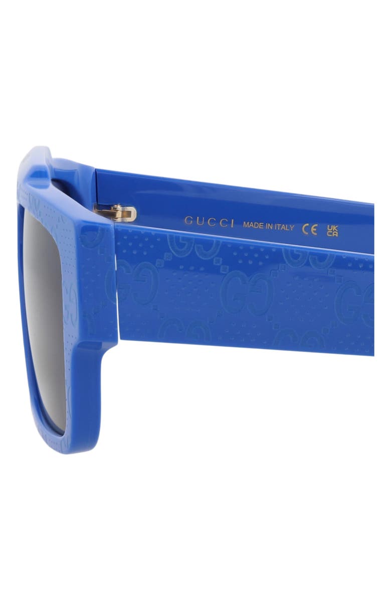 Gucci Novelty 56mm Square Sunglasses, Alternate, color, Blue