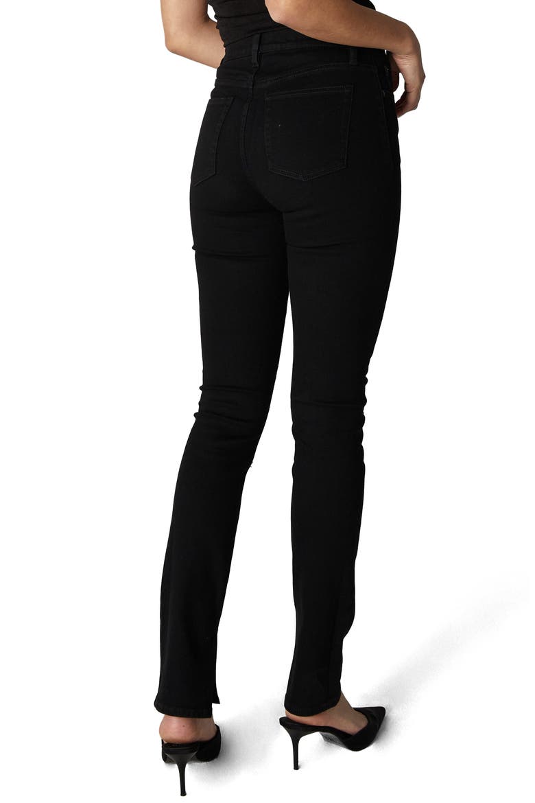 Ella Slit Hem Skinny Jeans, Alternate, color, MIDNIGHT
