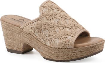 CLIFFS BY WHITE MOUNTAIN Bizzie Platform Wedge Espadrille Sandal