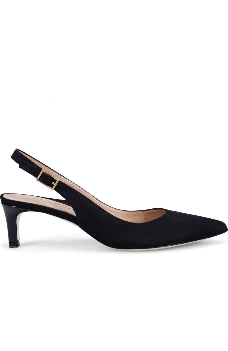 Ron White Marika Slingback Pointed Toe Pump, Alternate, color, Onyx