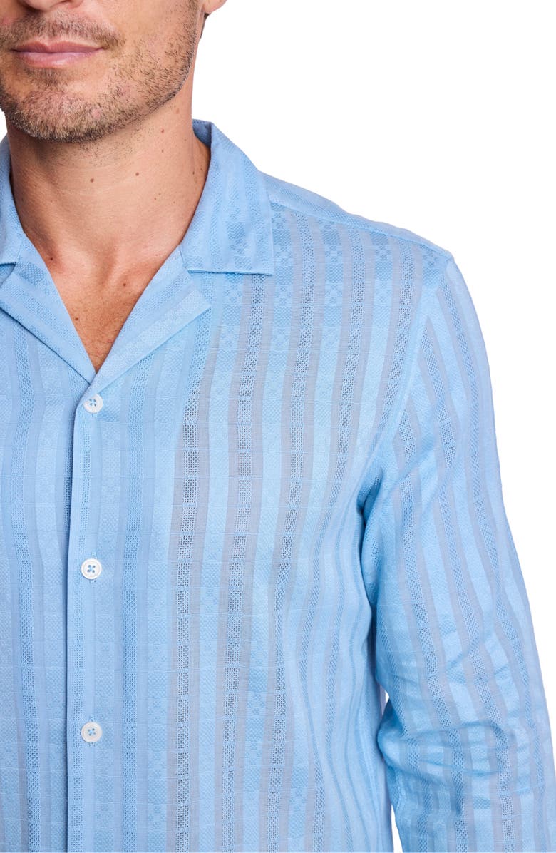 PAISLEY & GRAY Parker Trim Fit Cotton Button-Up Shirt, Alternate, color, Light Blue Dobby Stripes