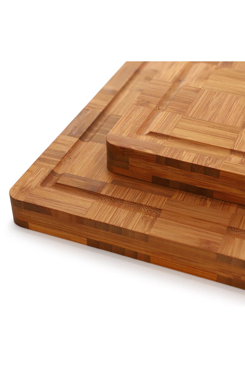 3 Piece Wood Cutting Board Set, Alternate, color, Brown