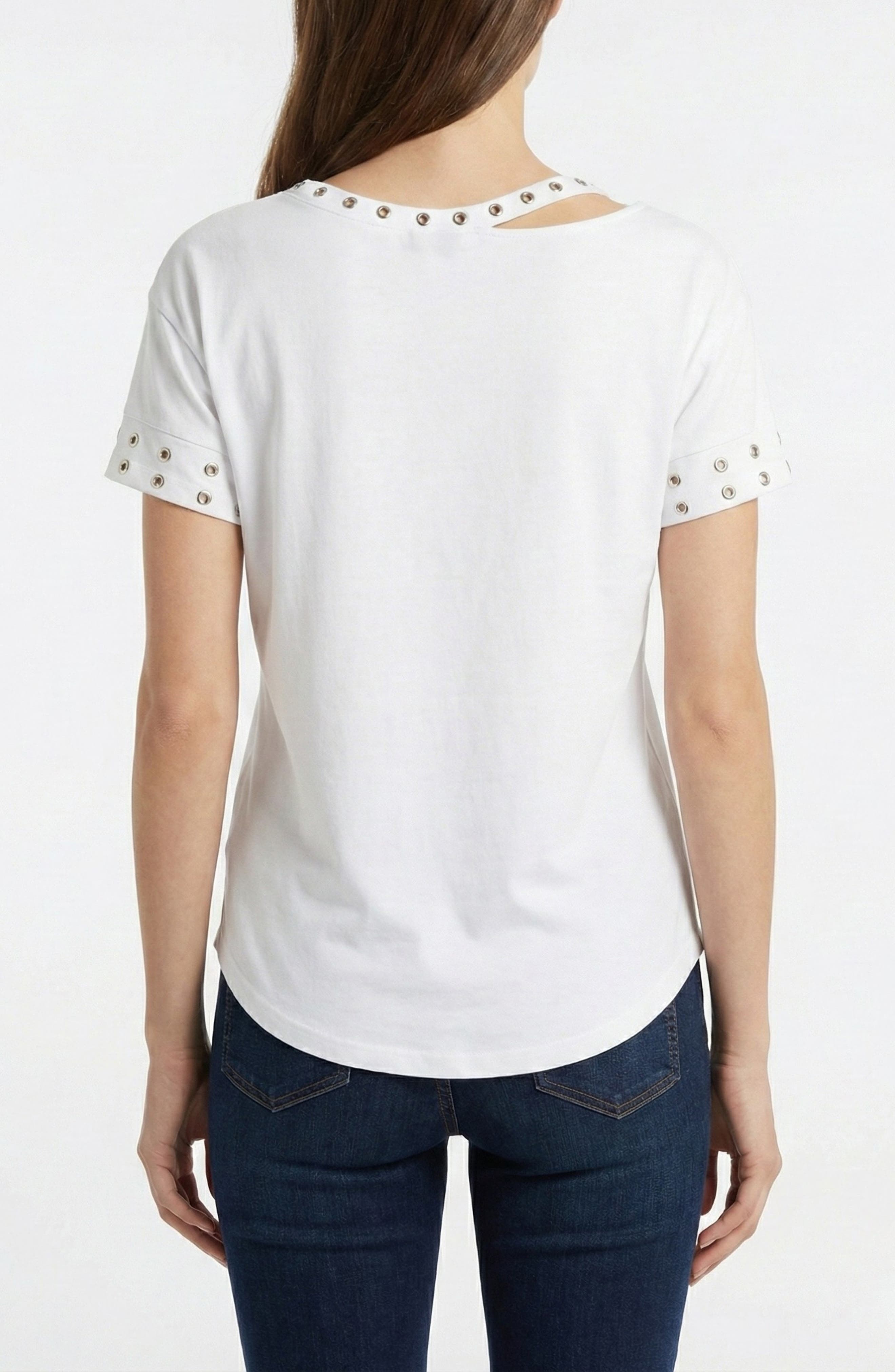 Cutout Grommet T-Shirt - image 2