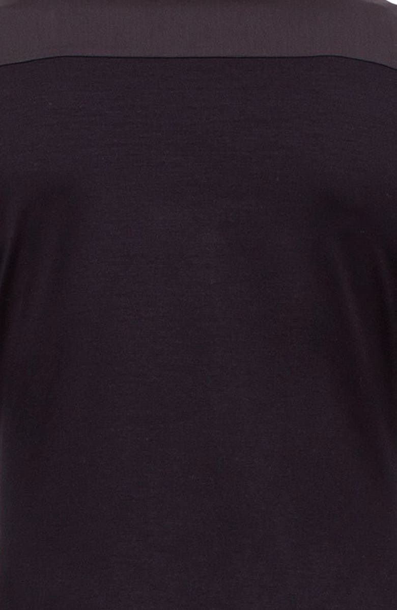 Akris punto Long Sleeve Stretch Cotton Jersey Blouse, Alternate, color,