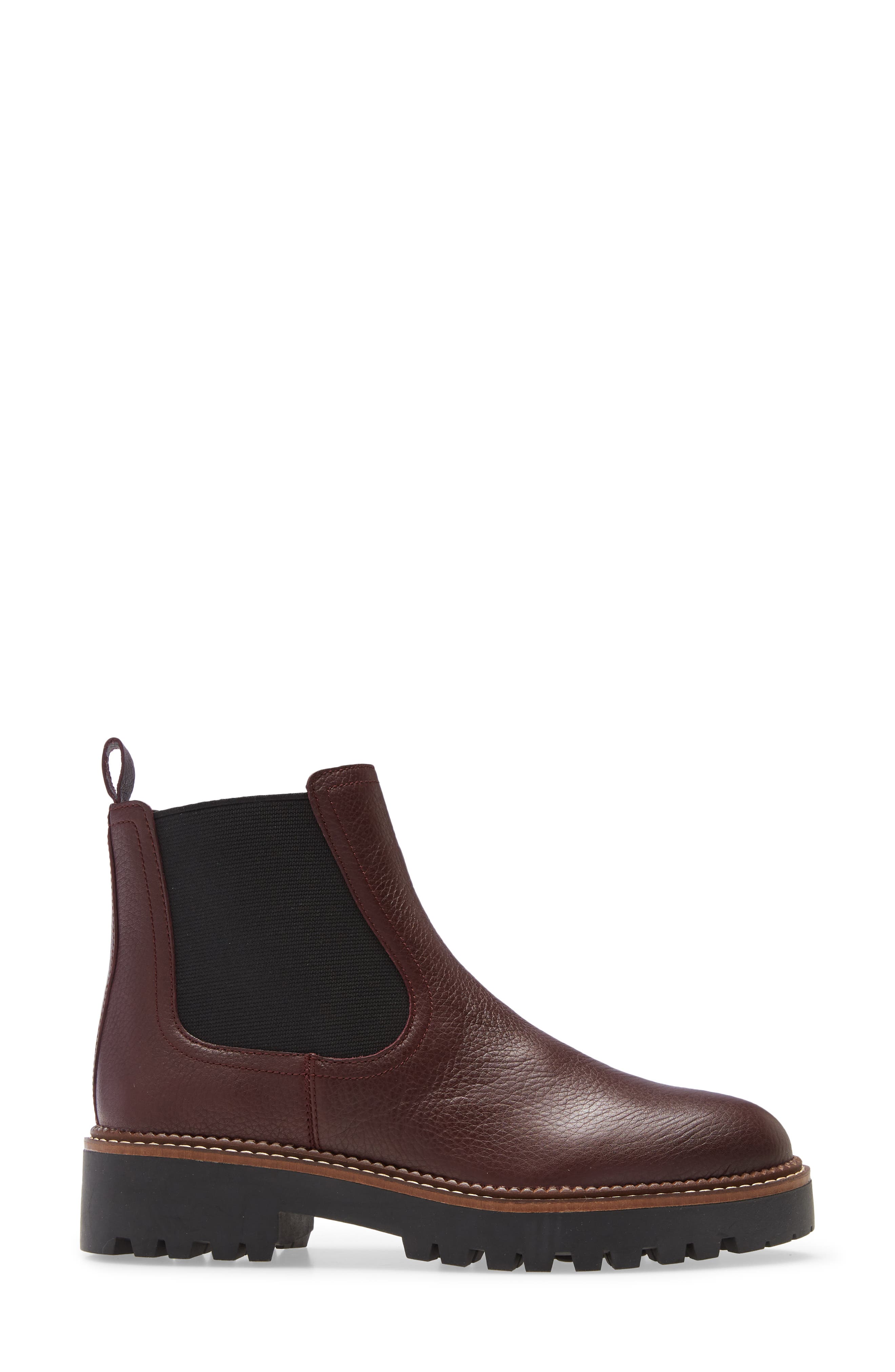 Miller Water Resistant Lug Chelsea Boot, Alternate, color, BURGUNDY