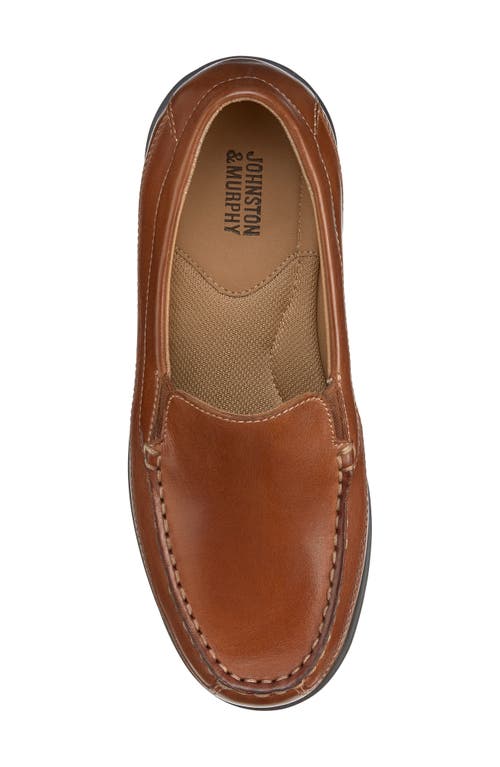 Johnston & Murphy Little Boys Locklin Venetian Leather Loafers In Tan Leather