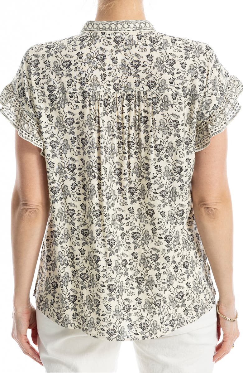 MAX STUDIO Patterned Top, Alternate, color, Ivry/ Blk Vntg Stencil