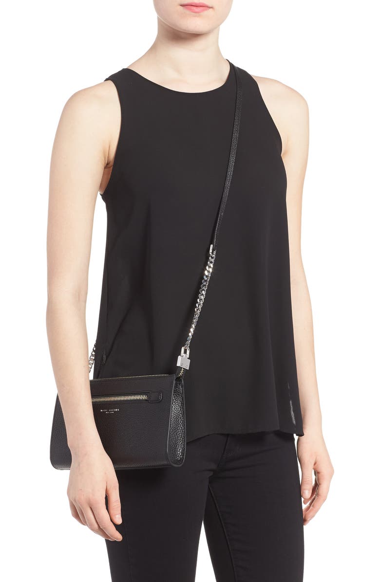 Marc Jacobs Small Gotham Leather Crossbody Wallet, Alternate, color,