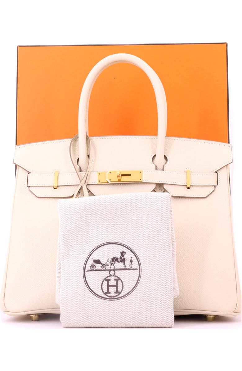 Pre-Owned Hermes Birkin Handbag Light Epsom with Gold Hardware 30, Alternate, color, Craie