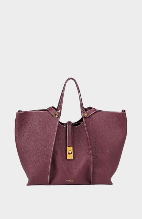 Wharf Genuine Pebble Leather Tote