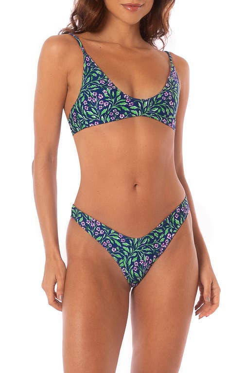 Maaji Water Rose Creta Bikini Top In Blue