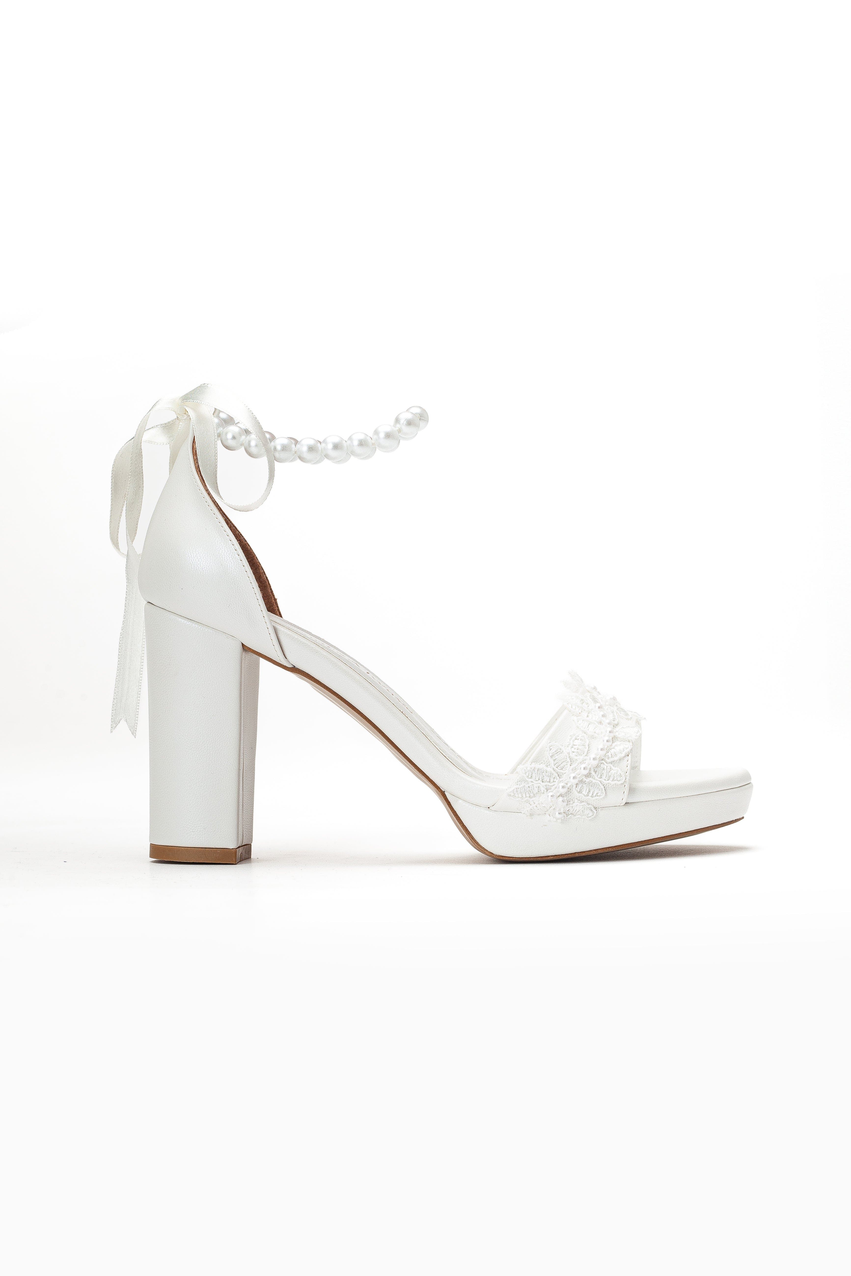 Forever & Always Shoes Delphina Pearl Bridal Heel, Alternate, color, Ivory